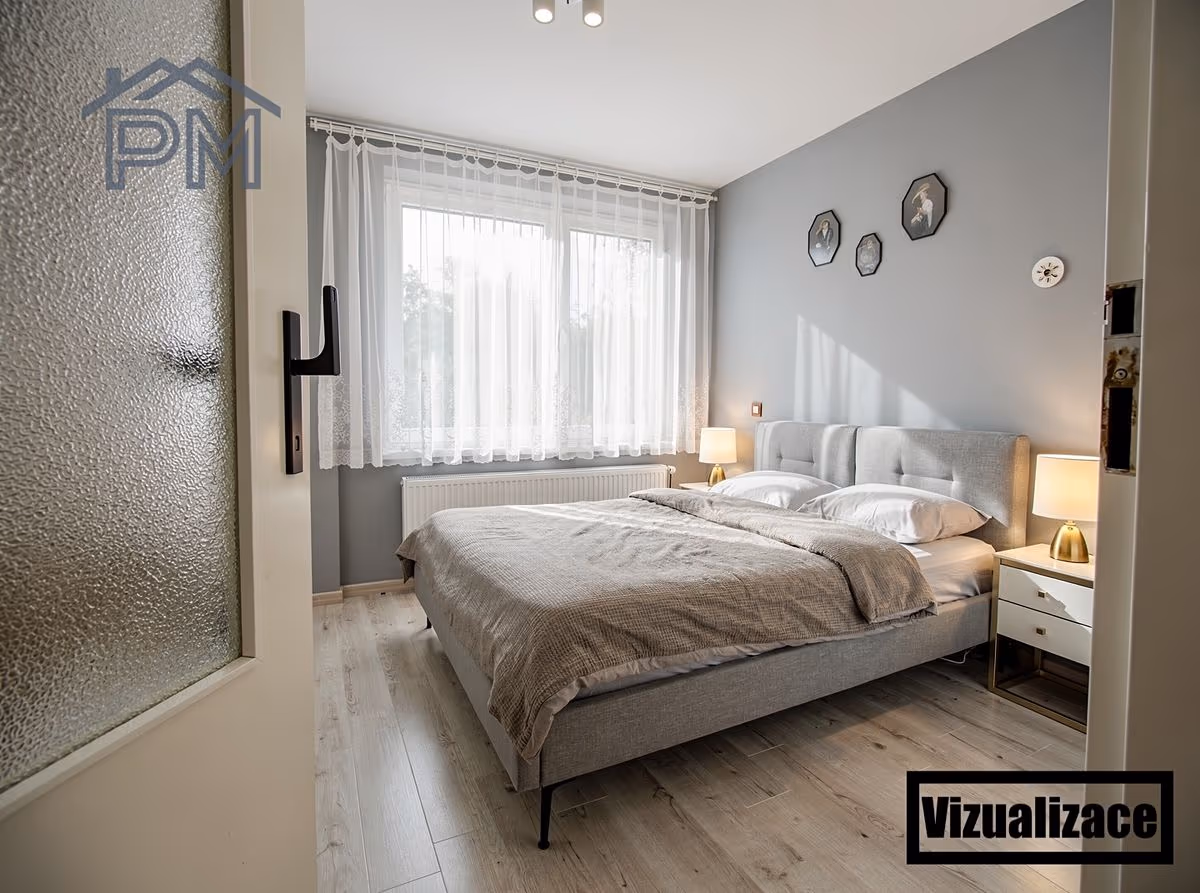 Vizualizace ložnice po rekonstrukci